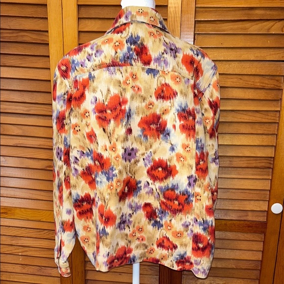 Chico’s Fall Floral  Button-Up Jacket Size XL - Picture 6 of 9